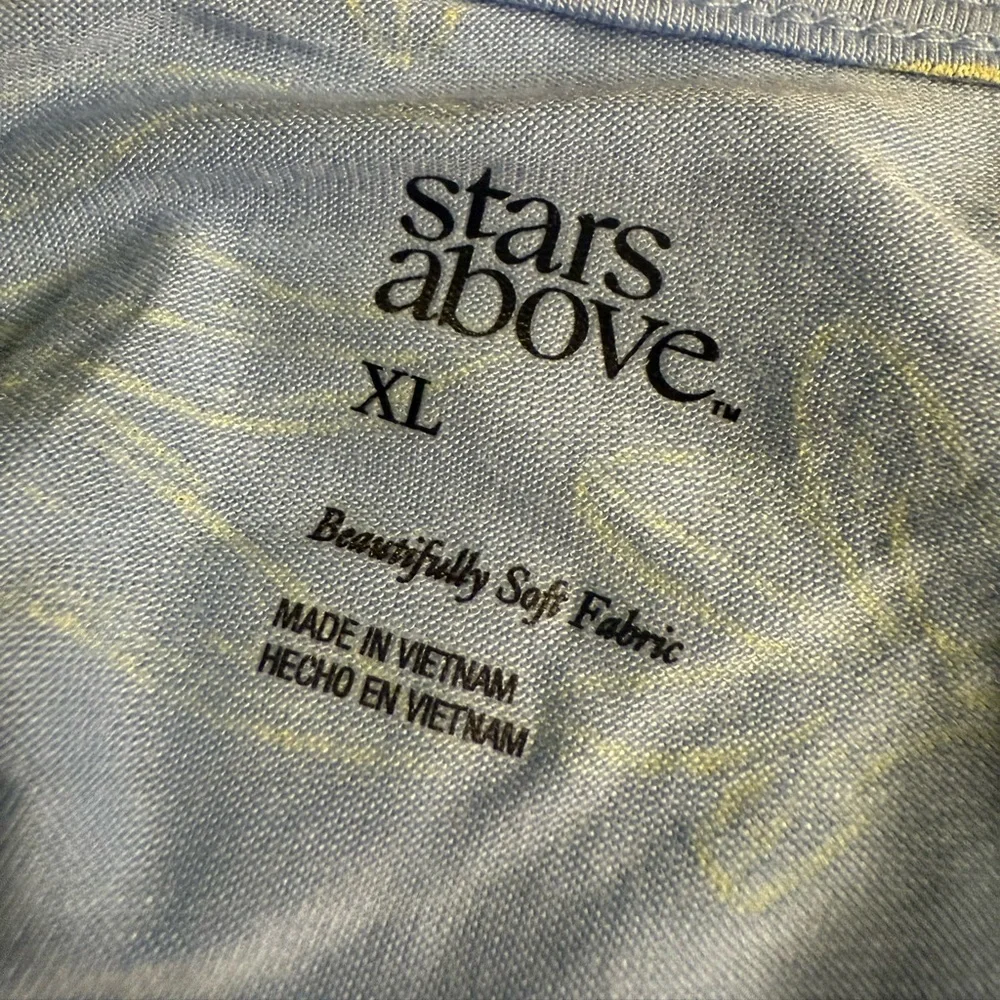 stars above blue yellow floral pajama lounge shorts & tank top set - size xl - Picture 9 of 16